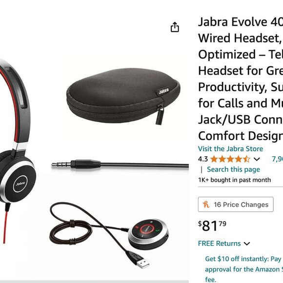 Brand New Jabra Headset, Remote + Case - Picture 2 of 4